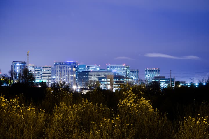 Downtown San Jose skyline at night
